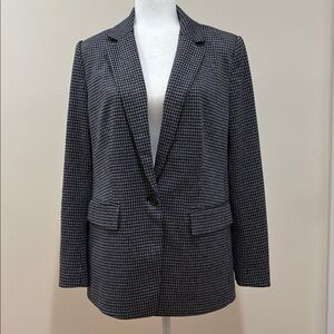 LOFT Single-breasted Houndstooth Blazer